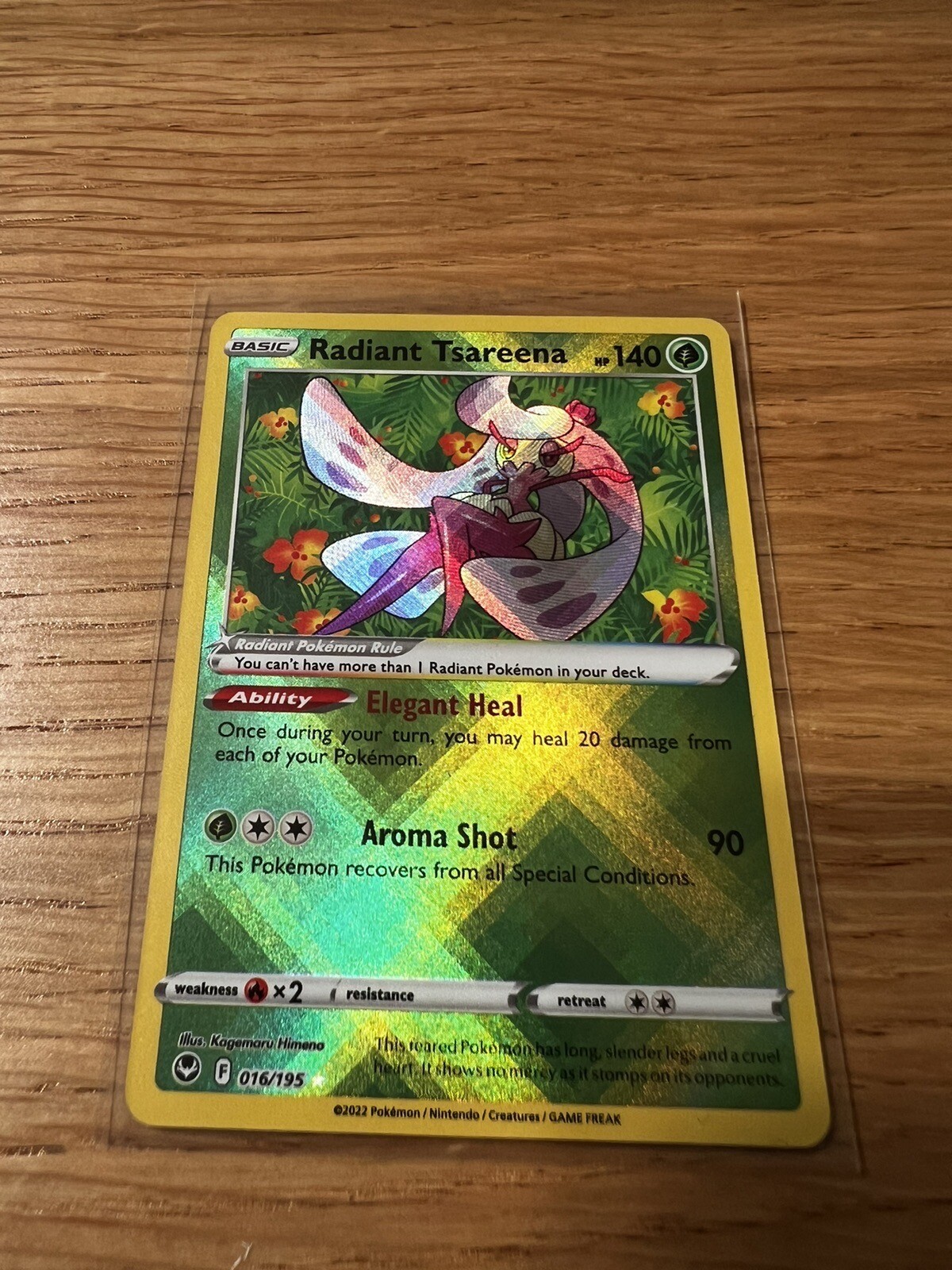 Pokémon TCG Card Radiant Tsareena Silver Tempest 016/195 Holo Radiant Rare Mint