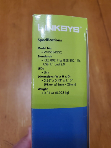 Linksys Compact Wireless-G USB Network Adapter with Speedbooster - Zdjęcie 3 z 4