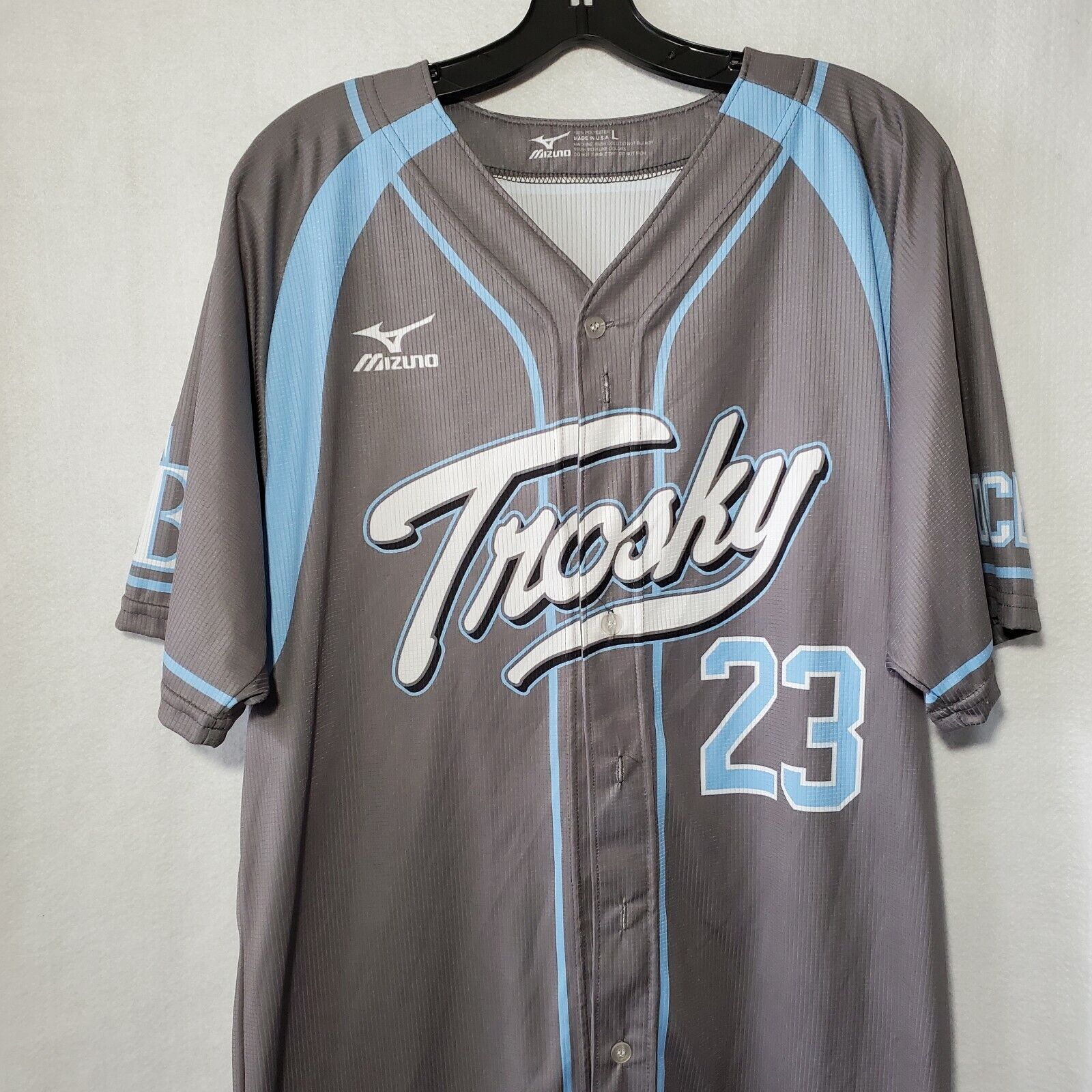 Mizuno Men's Trosky Baseball Jersey Phoenix Mall Grey [Alternative dealer] #23