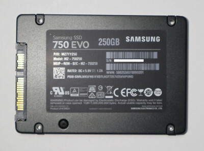 Samsung 750 EVO 250 GB 2.5 Zoll SATA-III 6 Gb/s MZ-750250 SSD * Händler *