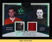 2017 Leaf ITG Used Emerald 3/3 Maurice Richard Aurele Joliat HOF READ 2po