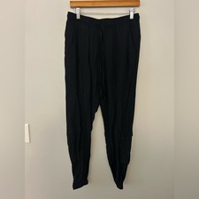Johnny Was Black Drawstring Waist Jogger Pants