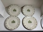 Merry Brite Christmas Tree Dinner Plates Excellent Set of 4