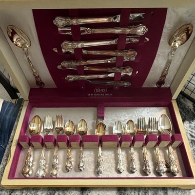 1847 Rogers Bros Silverplate Flatware Set with Storage Box