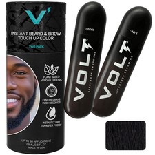 VOLT Grooming Temporary Instant Beard Color 1 Count Pack of 2 , Onyx Black 