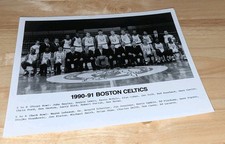 Boston Celtics 1990-91 Team Issue 8x10 Basketball Photo Larry Bird E