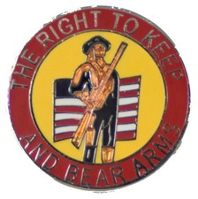 RIGHT TO KEEP & BEAR ARMS HAT PIN