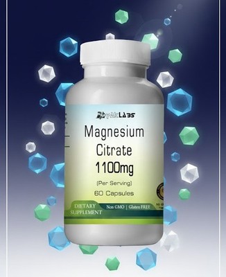 Magnesium Citrate Capsules - 1100 mg Serving - Super Potency