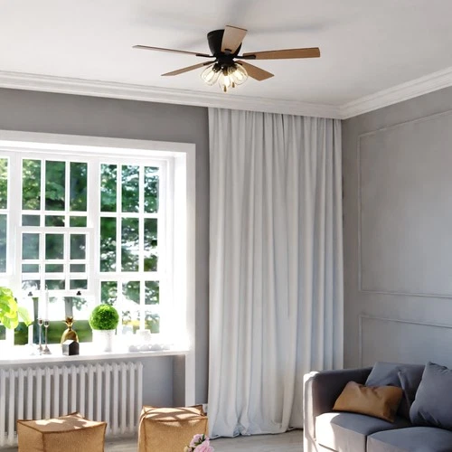 Vaxcel Lighting F0116 Brayton 52" 5 Blade 3 Light Indoor Ceiling - Black - Picture 9 of 12