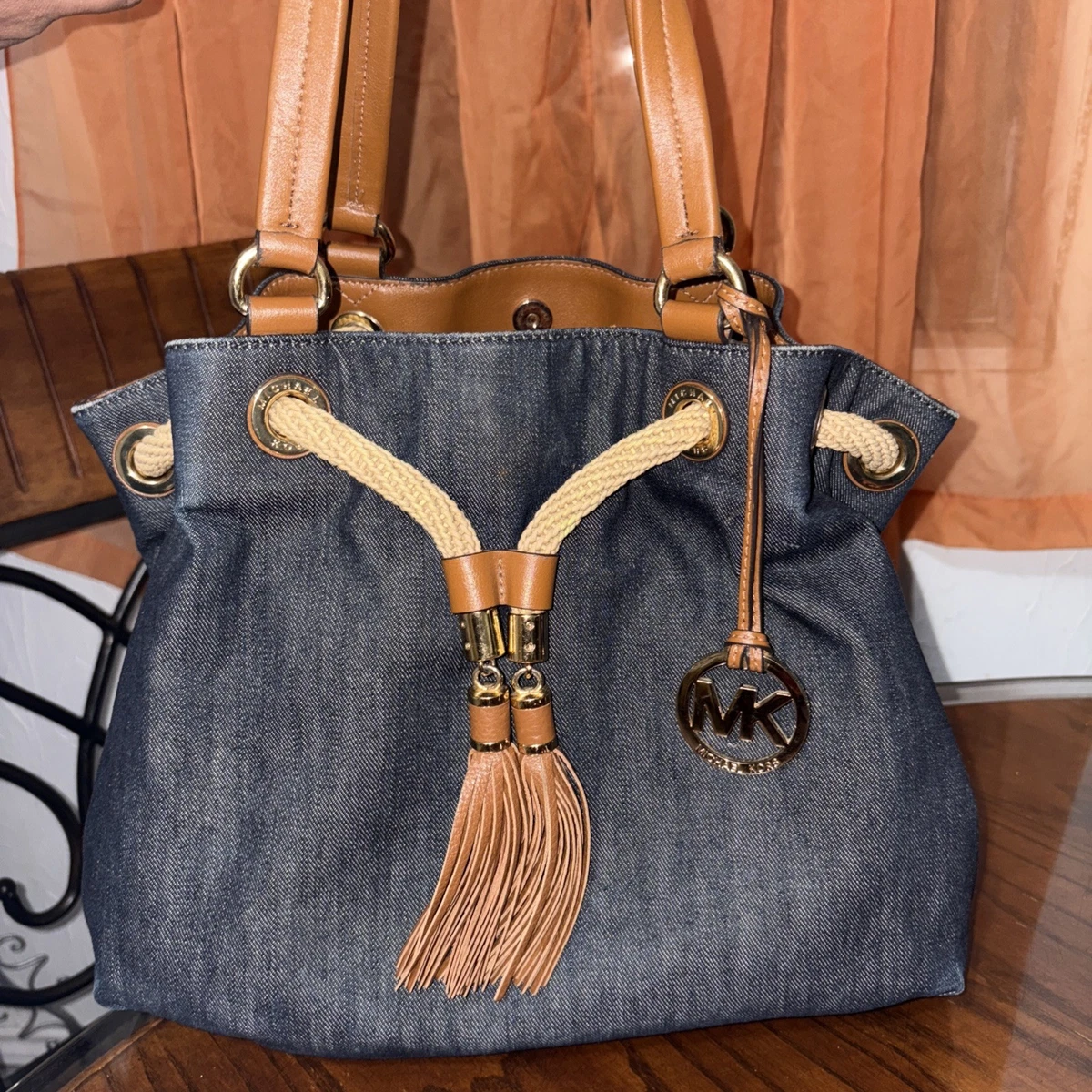 Michael Kors Denim Exterior Bags & Bucket & Drawstring Bag