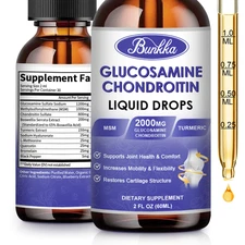 Chondroitin MSM Liquid Drops-Turmeric Boswellia Quercetin Bromelain-Antioxidant