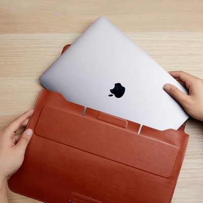 Hyper HyperShield Stand & Go Laptop Sleeve MacBook Pro Air 15-16'' Tan New