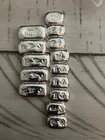 Lot of  Silver Bars .999 Fine 10g & 20g 200g Total Silver Bullion