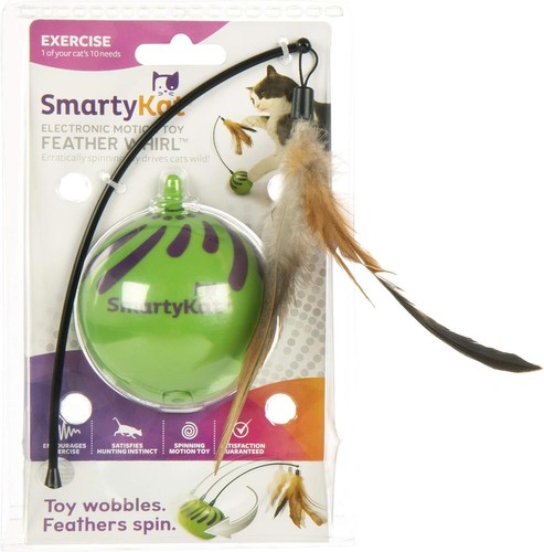 SmartyKat (2-Set) Feather Whirl Electronic Motion Wand Toys for Cats & Kittens - Picture 2 of 2