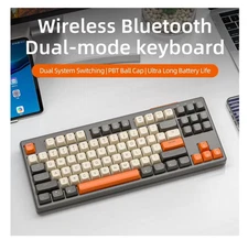 FREEWOLF M87 Wireless Keyboard and Mouse Set, 87keys Bluetooth and 2.4 Wireless