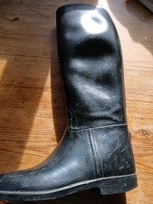 AIGLE Gummireitstiefel Leder gefüttert Größe 41 guter gebrauchter Zustand