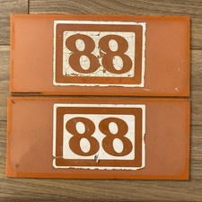 1960s/70s BA 88 BRITISH AMERICAN GAS OIL PLASTIC GAS PUMP PLATE SIGNS LOT x2
