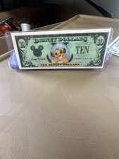 $10 Disney Dollar SIMBA Lion King 1997 25th Anniversary Series Serial A00574011A