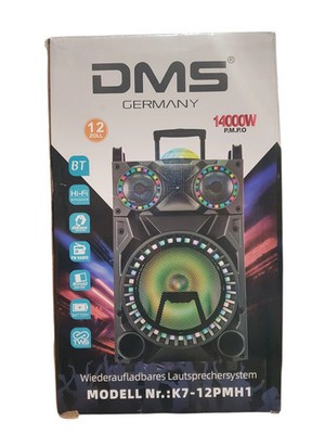 DMS K7-12PMH1 Musikbox Bluetooth Karaoke 12'' 600W Akku LED Mikrofon NEU