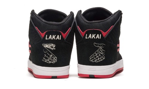 Lakai - Telford Black / Red Suede Skateboard Shoes - Picture 2 of 22