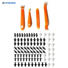 100pcs Box Set Bumper Fender Liner Push Type Retainer Clips for Toyota Fastener