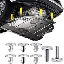 8PCS Engine Splash Shield Bolt Kit   Lower Skid Plate Screws for Under Engine C