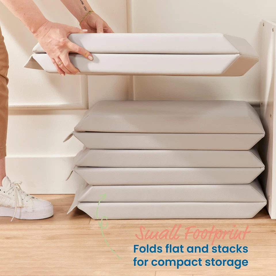 Contenedores de juguete SoftZone Play Patch, juego para principiantes, gris claro, paquete de 2 Foto 4 de 4