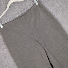 Talbots Classic Slim Dress Pants Womens 10 Gray Side Zip Straight Leg Business