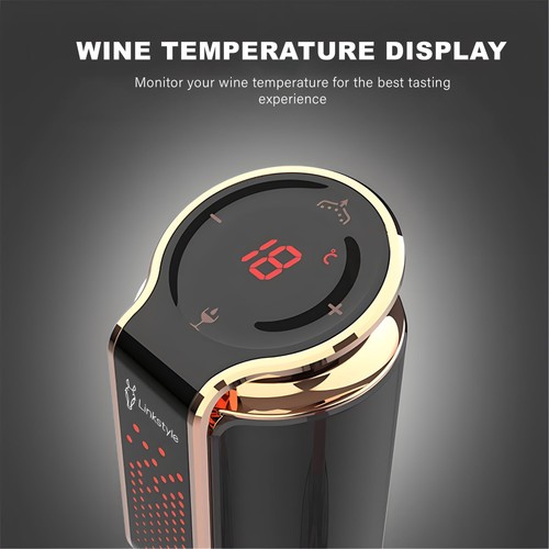 VINOWAKE Triovino Elektrischer Weinbelüfter, Spender und Konservierer von LINKSTYLE... - Bild 4 von 9