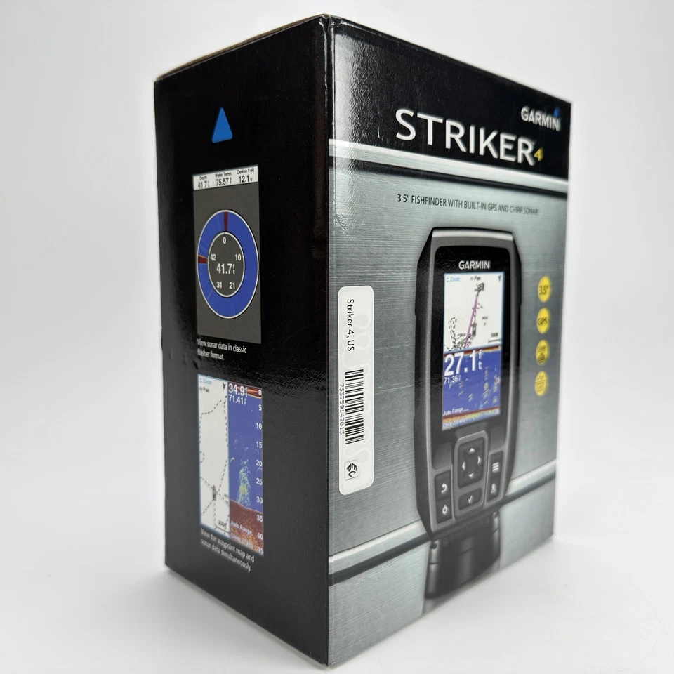 NIB Garmin Striker 4 3.5" Fishfinder 010-01550-00 Built In GPS & Chirp Sonar - Image 2 of 4