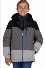 Zeroxposur Boys Size 18 20 Supernova 3 In 1 Jacket Zip Up Coat Hood Gray NWT