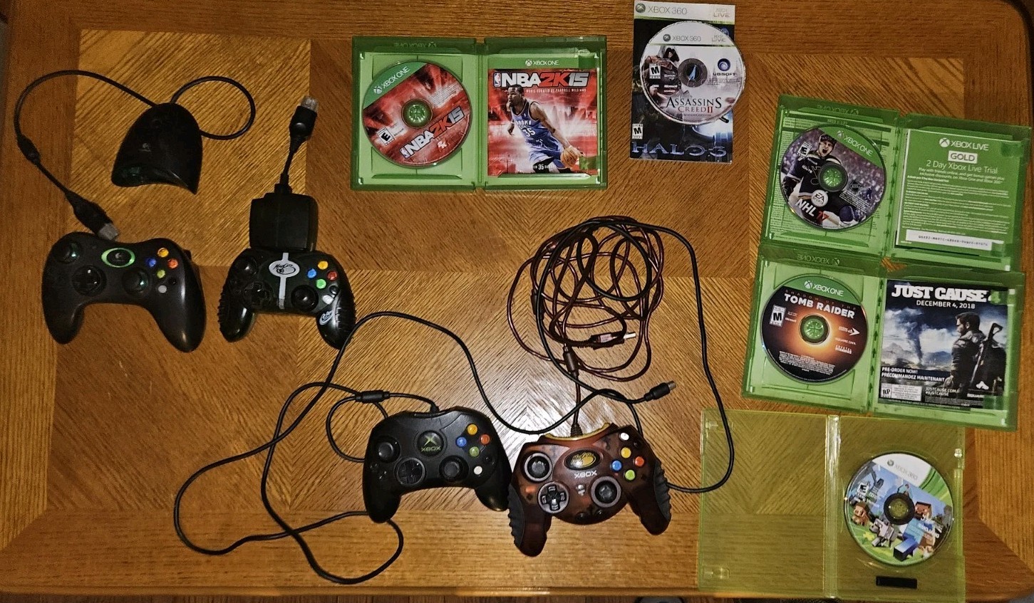 Vbox Controller Xbox Controller & Game Mixed Lot - Original Xbox & Xbox One Games ...