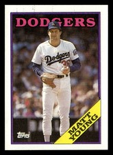Matt Young 1988 Topps #736 Los Angeles Dodgers Baseball *101