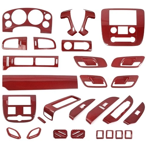 Red Carbon Interior Accessories Covers For Suburban Tahoe YUKON SIERRA 2007-2013