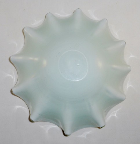 Vintage Murano Cased Glass Cane Silver Fleck Serving Console Centerpiece Bowl 9" - Picture 4 of 7