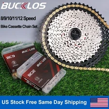 8/9/10/11/12 Speed 11-52T Bike Cassette 116/126 Links Chain for Shimano SRAM KMC