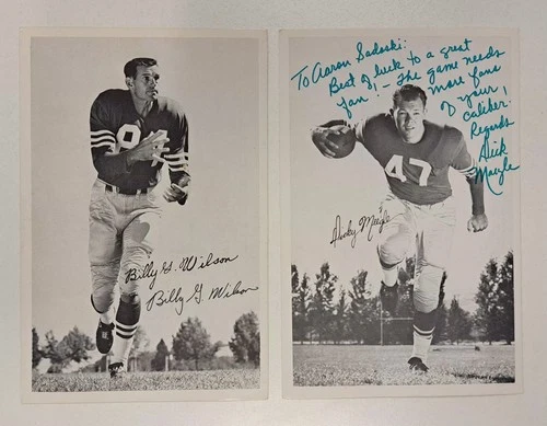 DICK MOEGLE/BILLY WILSON Signed 4x6 San Francisco 49ers Photo Cards Beckett BAS