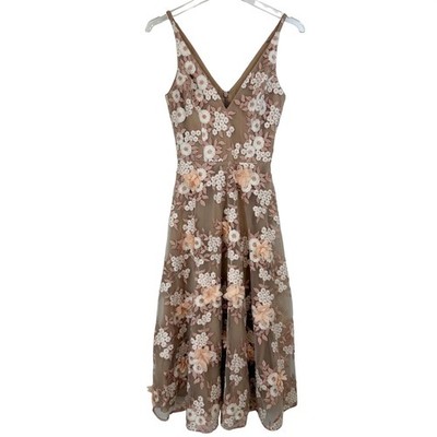 Dress the Population Elisa Floral EMBROIDERED Midi Dress Dusty Pink XS APPLIQUE | eBay Dress the Population Elisa Floral EMBROIDERED Midi Dress Dusty Pink XS APPLIQUE | eBay