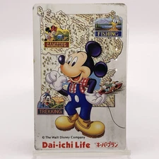 Mickey Minnie Dingo Disney Telephone Card Retro Rare Made In Japan NTT F/S