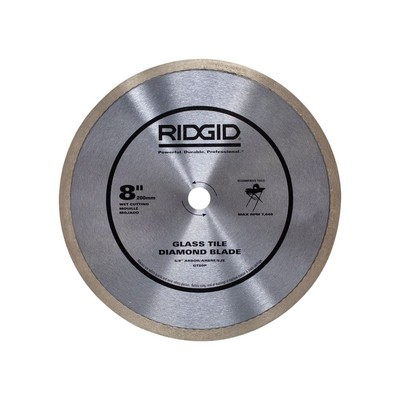 RIDGID Table Circular Saw Blade 8'' Diamond for Glass Tile (wet or dry) (1-piece)