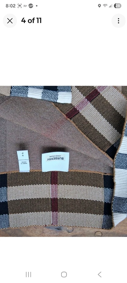 Burberry KAMMIE Nova Check Pencil Midi Skirt Birch Brown Small S - Image 2 of 4