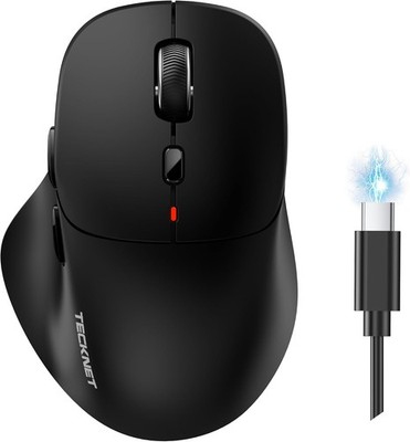 3-Modi kabellose Maus mit Bluetooth/USB, aufladbar, leise