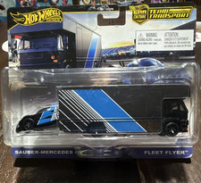 Hot Wheels Team Transport 1:64 Sauber-Mercedes C9 Fleet Flyer Diecast NIB