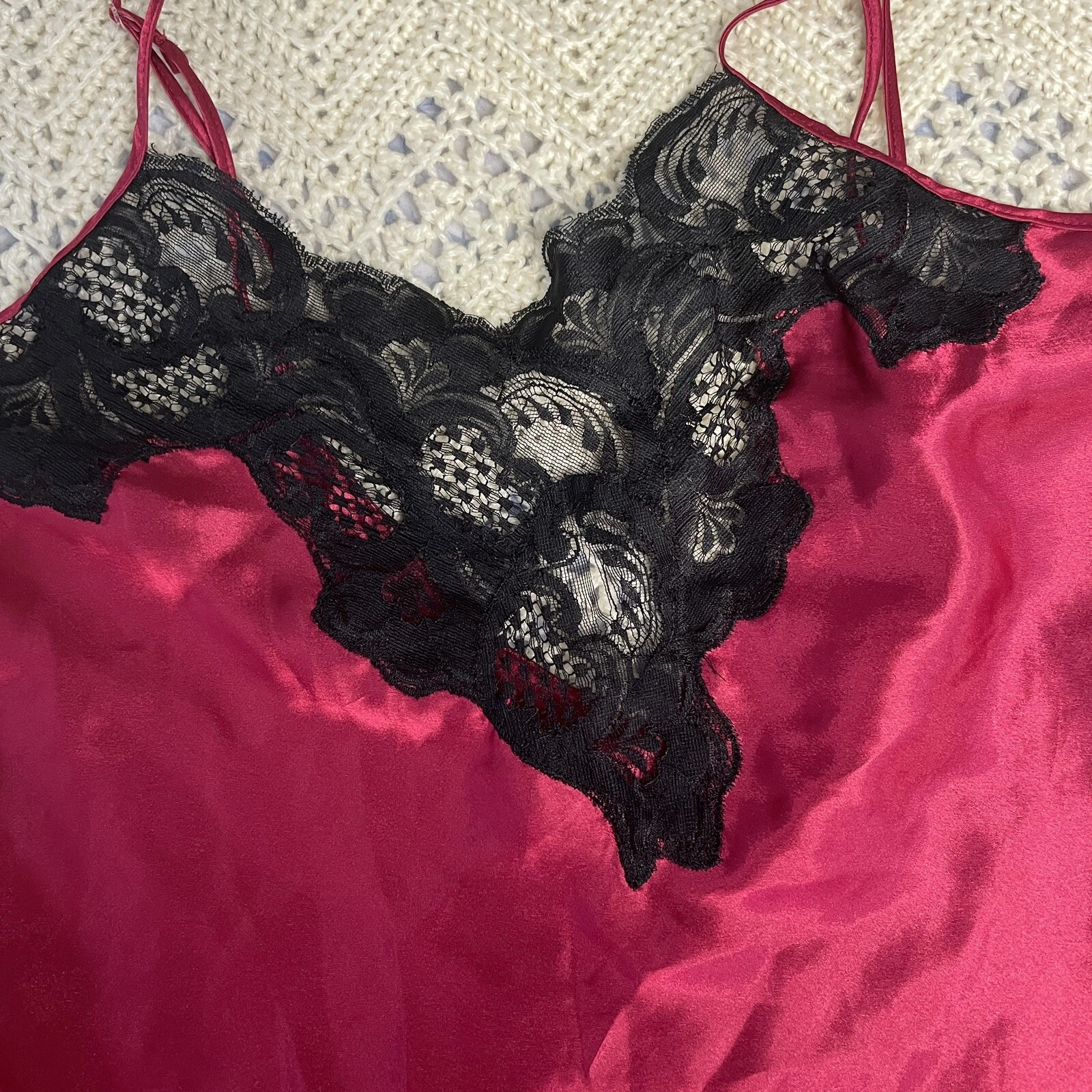 UNDERCOVER Camicia vintage grande Victoria's Secret slip abito etichetta oro civettuola notte