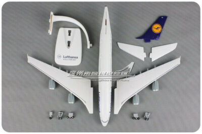 1:250 30CM Lufthansa AIRBUS A380 Passenger Airplane ABS Plastic