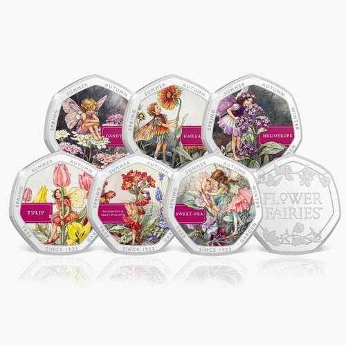 Flower Fairies Greeting Card & Silver Plated Colour Coins Keepsake - Poppy - Picture 2 of 3