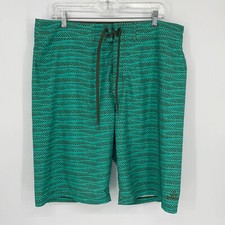 Prana 36 Green-Blue Brown Shorts Athletic Swim Trunks