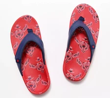 Spenco Sandal Thong Women Yumi Americana Navy/Red  Flip Flop 9 Medium (M, B