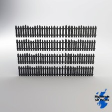 Picket Fences 20mm 1:72 WW2 Building Terrain Tabletop Gaming 3D Print