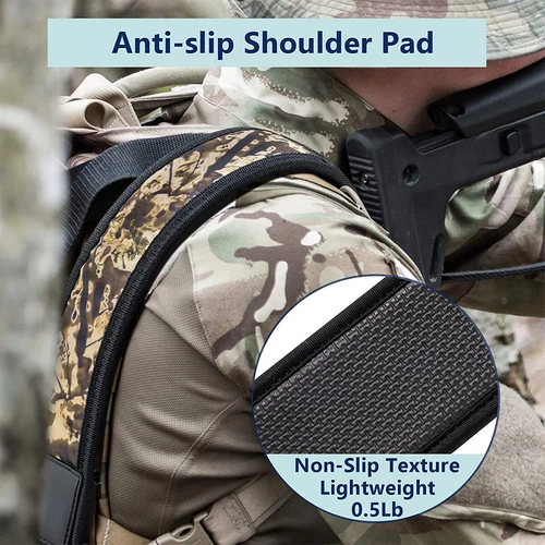 Camouflage Two Point Rifle Gun Sling With Swivels Shoulder Padded Hunting Strap - Picture 7 of 11